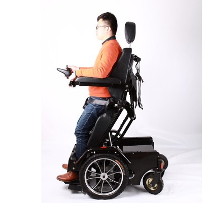 Medical motor balancing standing foldable electric wheelchair