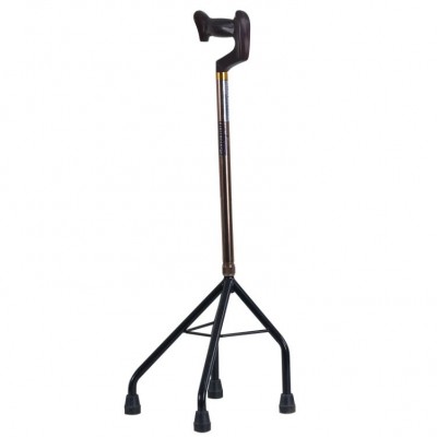 2019 Cheap Price Small Base Aluminum Sure Step Orthopaedic Quad Cane for Elderly People Walking and Home Care